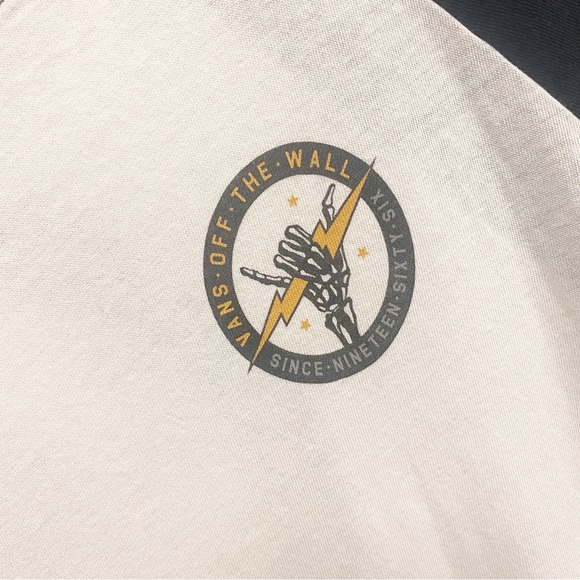 Vans Raglan Sleeve Hang Loose Lightening Bolt Oversized Tee - Picture 2 of 5